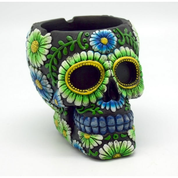 Seasons By Nicole Day of the Dead Vintage Tin Sign Dia De Los Muertos & Wooden Sugar Skull Gem Eyes Seasons By Nicole Day of the Dead Vintage Tin Sign Dia De Los Muertos & Wooden Sugar Skull Gem Eyes